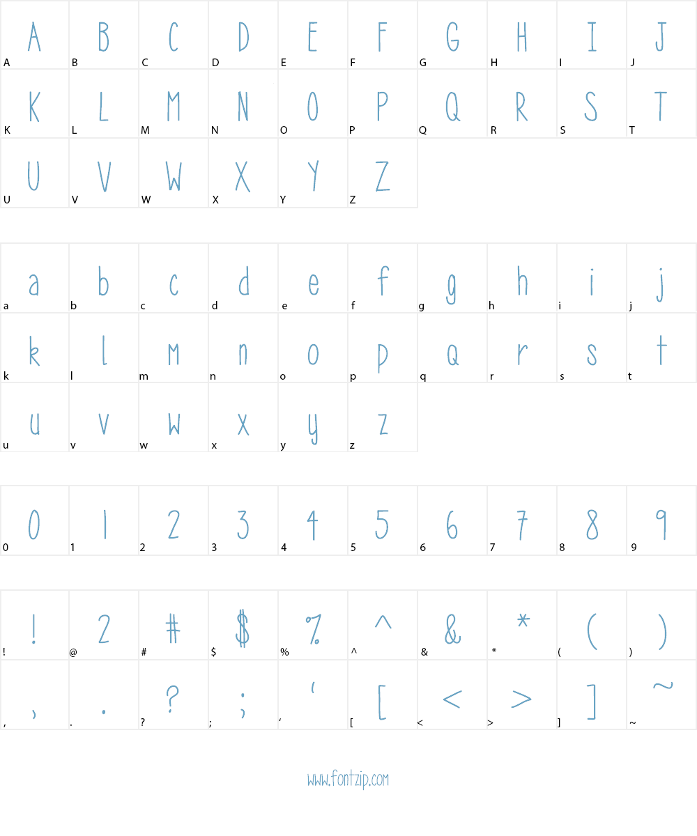 MRF Fields of Wildflowers Font Character